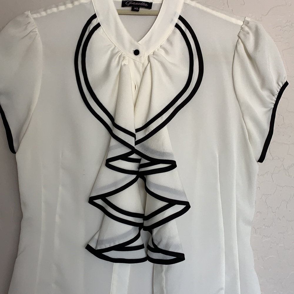 Gianetta Ruffle Collar Work Top - Picture 5 of 7